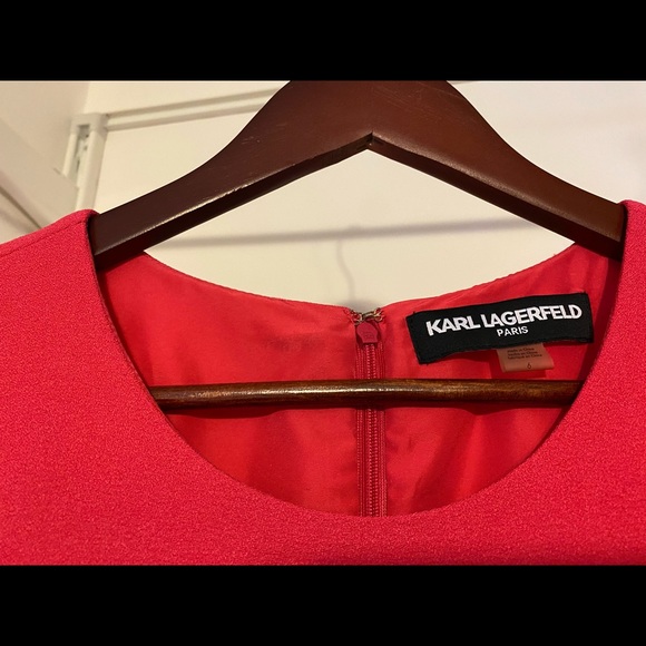 Karl Lagerfeld Paris Ruffled A Line Dress Size 6 - Picture 3 of 5